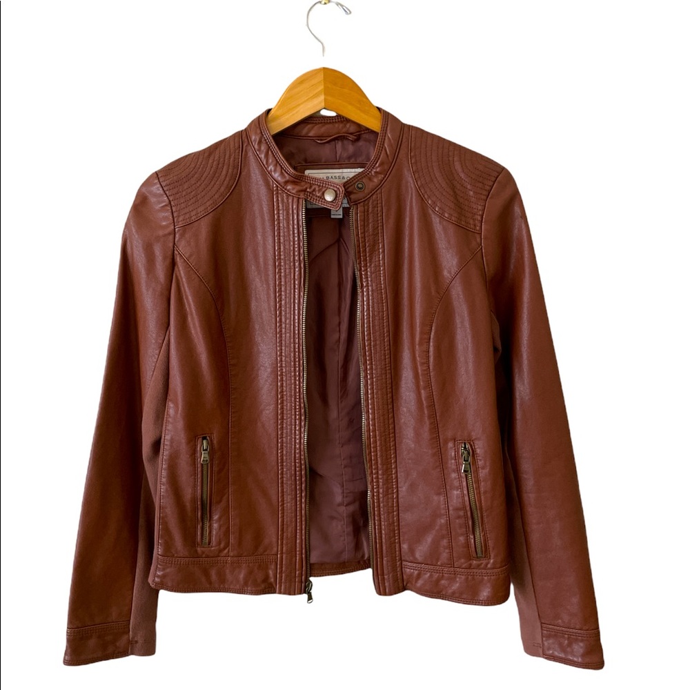 Brown Faux Leather Jacket